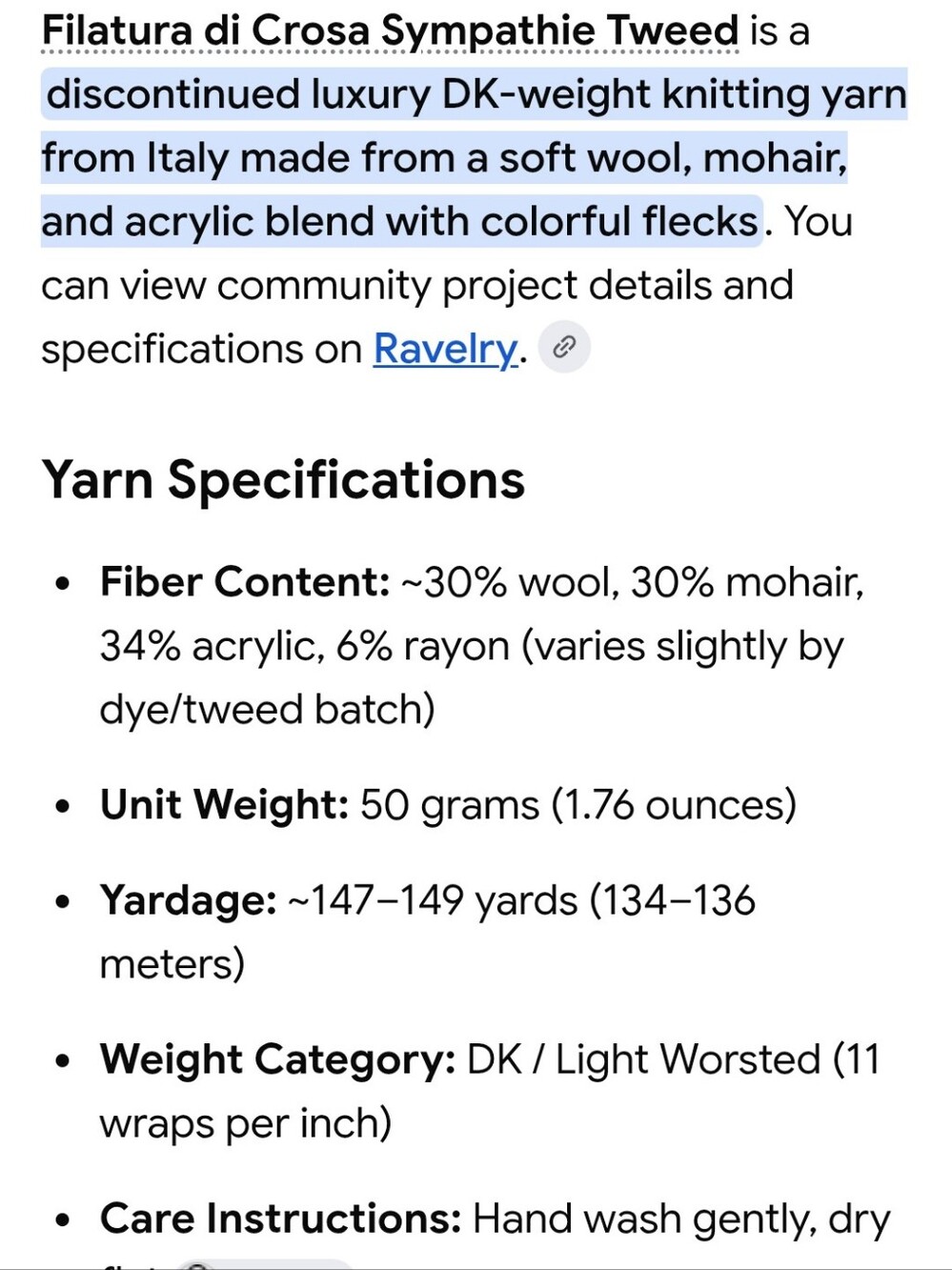 Yarn Filatura Di Crosa Sympathie Tweed, 12 Skeins, Grey Knit Crochet Crafts - Picture 13 of 13